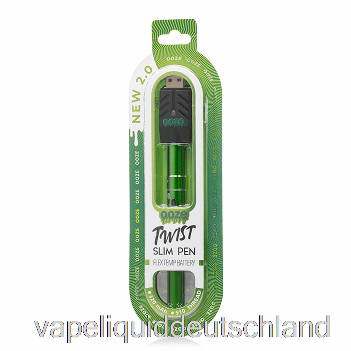 Ooze Slim Twist Pen 2.0 Flex-Temp-Akku Slime Green Vape Liquid